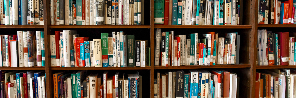 Image of library books on shelves