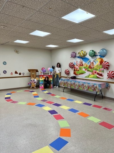 Life Sized Candy Land view of the board