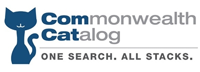 Commonwealth Catalog online resource logo of a blue cat