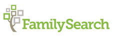 FamilySearch online resource logo of a green and grey tree