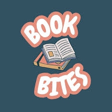 Logo of Book Bites, showcasing a book alongside another book, representing a love for reading.
