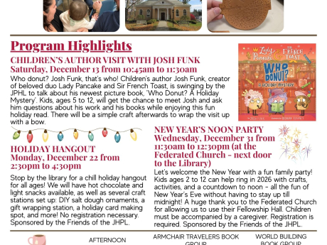 Front page of December Newsletter