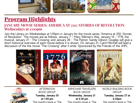 Front page of January 2026 Newsletter